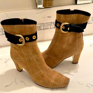 ALBERTO GOZZI SUEDE ANKLE BOOTS